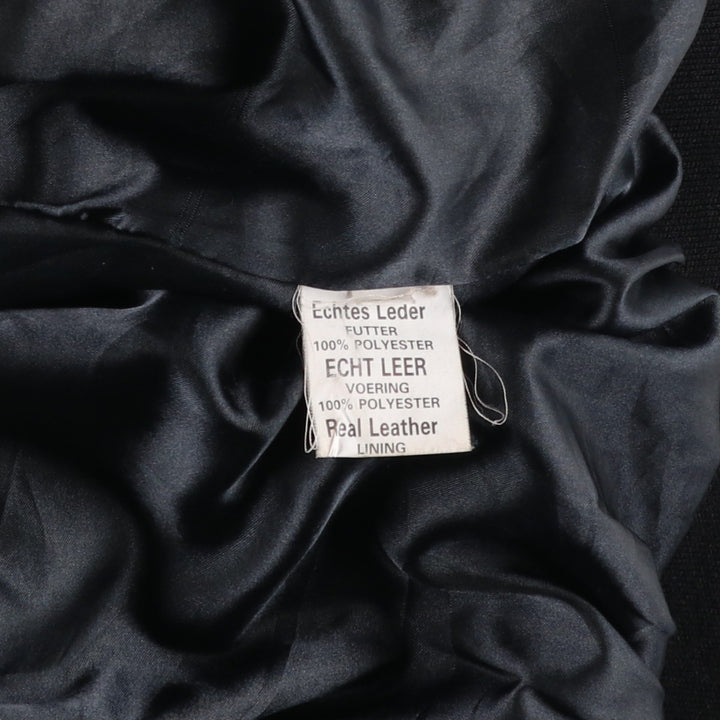 MODIANO Leather Blouson, Men's Size L (approx.) Genuine Leather Sheepskin black type Vintage Second Hand