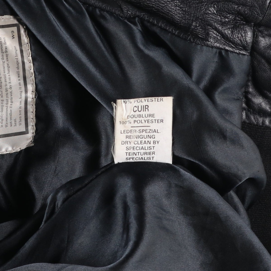 MODIANO Leather Blouson, Men's Size L (approx.) Genuine Leather Sheepskin black type Vintage Second Hand