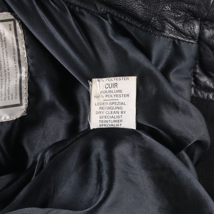 MODIANO Leather Blouson, Men's Size L (approx.) Genuine Leather Sheepskin black type Vintage Second Hand