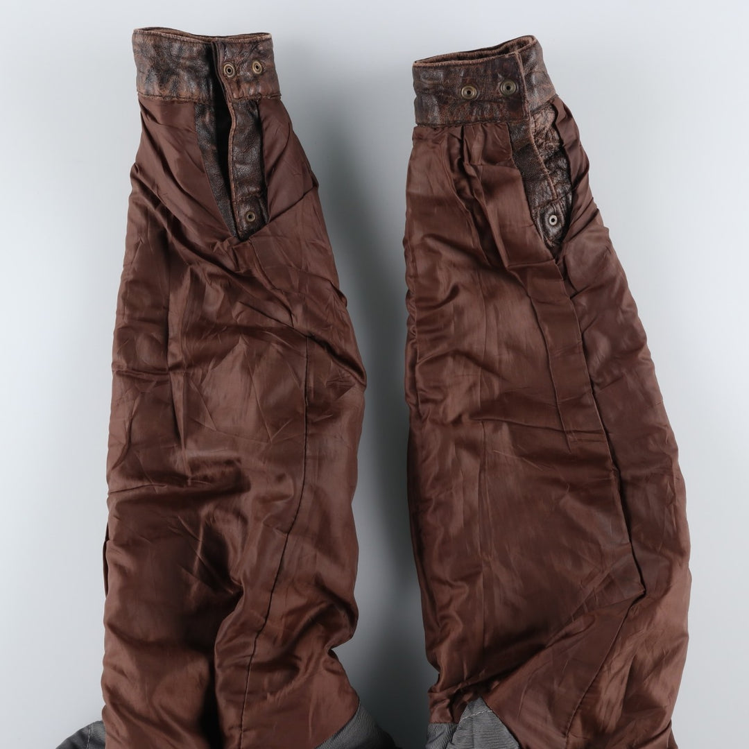 STS RANCHWEAR Swing Top Type Padded Leather Blouson, Men's Size L (approx.) unclear brown type Vintage Second Hand