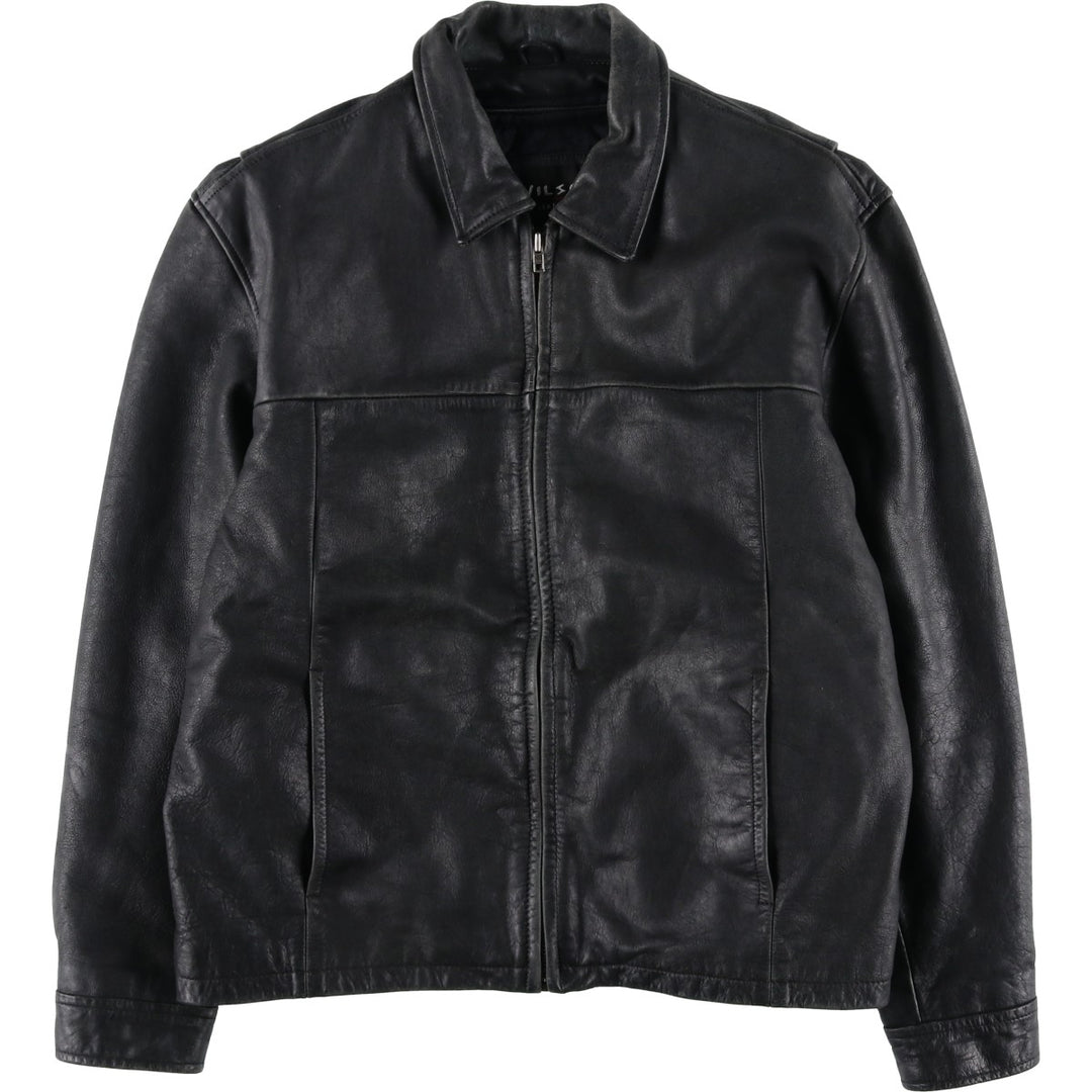 Wilsons Leather Swing Top Padded Leather Blouson, Men's Size L genuine leather black type Vintage Second Hand