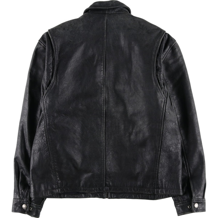 Wilsons Leather Swing Top Padded Leather Blouson, Men's Size L genuine leather black type Vintage Second Hand