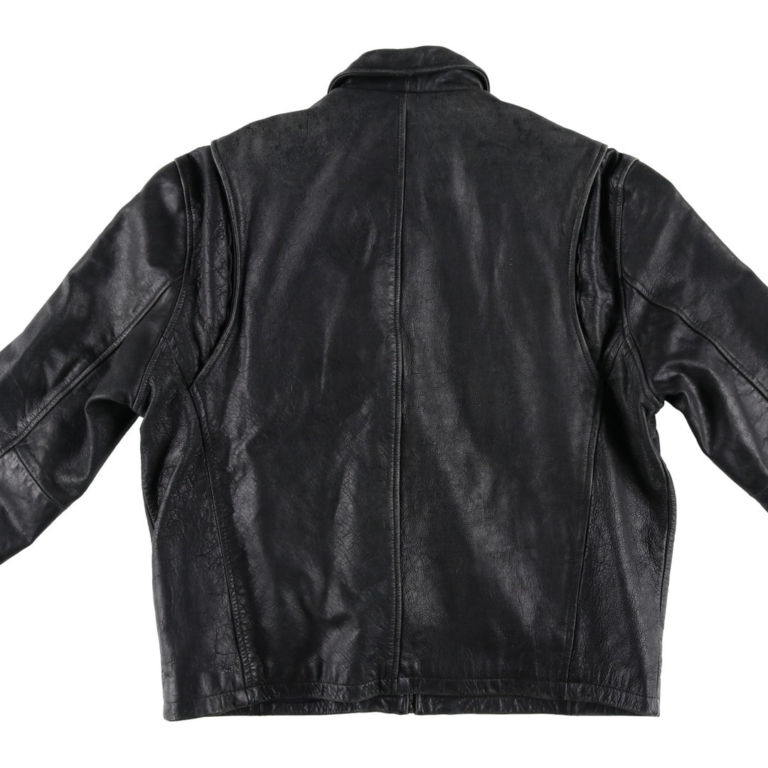Wilsons Leather Swing Top Padded Leather Blouson, Men's Size L genuine leather black type Vintage Second Hand