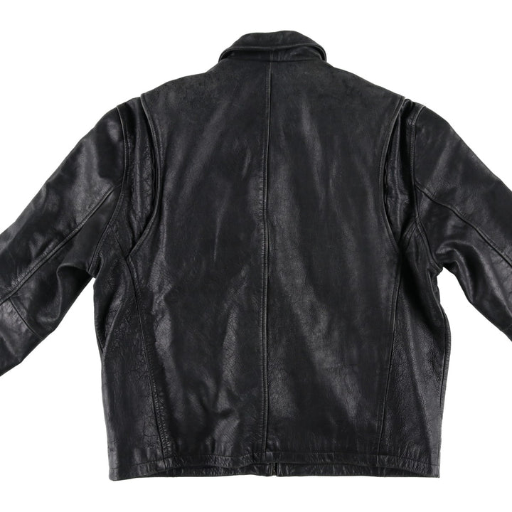Wilsons Leather Swing Top Padded Leather Blouson, Men's Size L genuine leather black type Vintage Second Hand