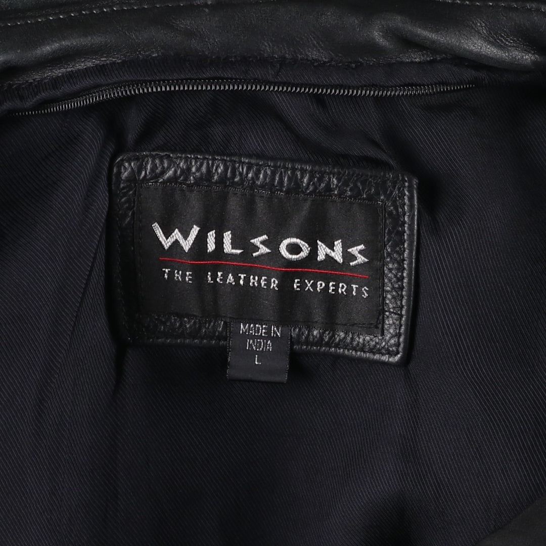 Wilsons Leather Swing Top Padded Leather Blouson, Men's Size L genuine leather black type Vintage Second Hand