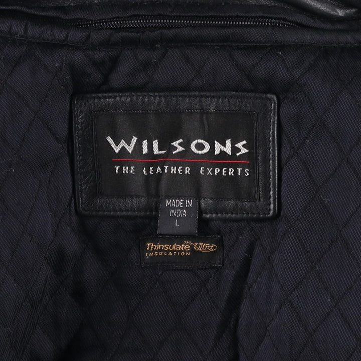 Wilsons Leather Swing Top Padded Leather Blouson, Men's Size L genuine leather black type Vintage Second Hand
