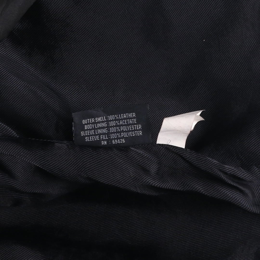 Wilsons Leather Swing Top Padded Leather Blouson, Men's Size L genuine leather black type Vintage Second Hand