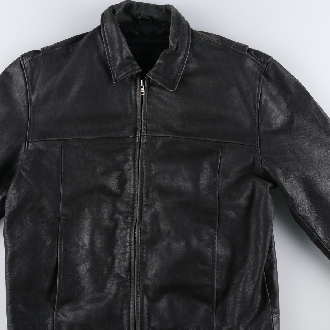 Wilsons Leather Swing Top Padded Leather Blouson, Men's Size L genuine leather black type Vintage Second Hand