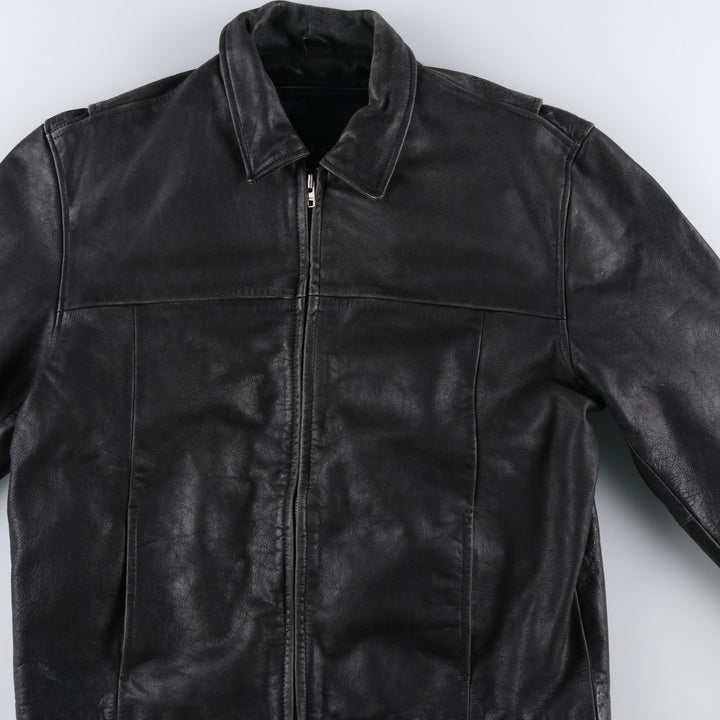 Wilsons Leather Swing Top Padded Leather Blouson, Men's Size L genuine leather black type Vintage Second Hand