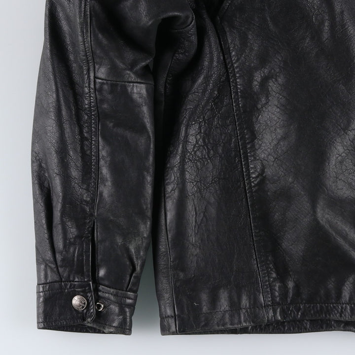 Wilsons Leather Swing Top Padded Leather Blouson, Men's Size L genuine leather black type Vintage Second Hand