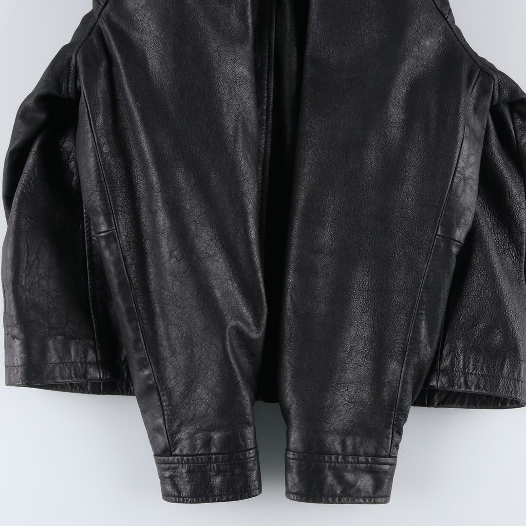 Wilsons Leather Swing Top Padded Leather Blouson, Men's Size L genuine leather black type Vintage Second Hand