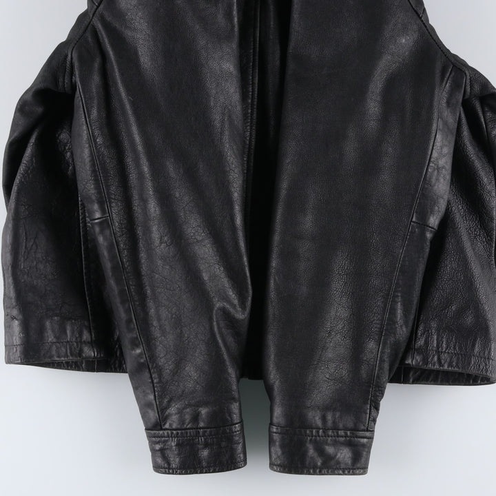 Wilsons Leather Swing Top Padded Leather Blouson, Men's Size L genuine leather black type Vintage Second Hand
