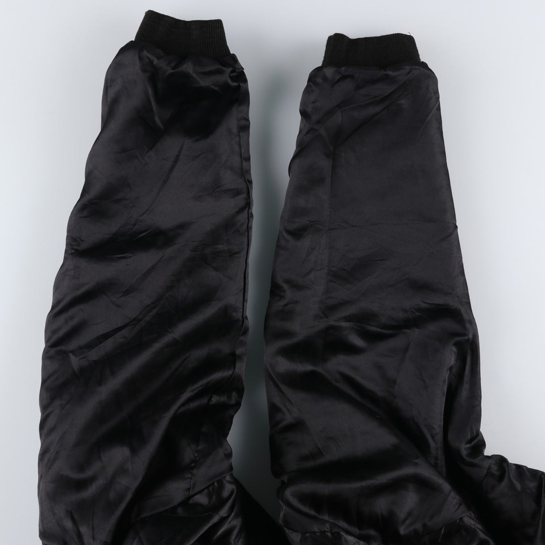 CITY COLLECTION SMOOTH Padded Leather Blouson, Men's Size M (approx.) Genuine Leather Lamb Leather black type Vintage Second Hand