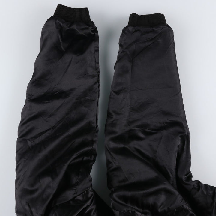 CITY COLLECTION SMOOTH Padded Leather Blouson, Men's Size M (approx.) Genuine Leather Lamb Leather black type Vintage Second Hand