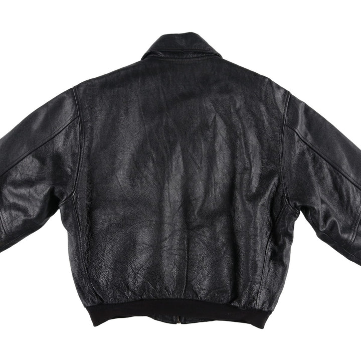 MARIGOT Swing Top Type Leather Blouson, Men's Size L (approx.) genuine leather black type Vintage Second Hand