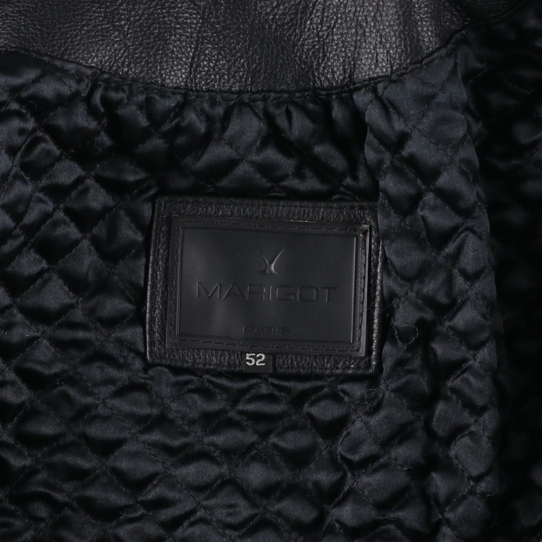 MARIGOT Swing Top Type Leather Blouson, Men's Size L (approx.) genuine leather black type Vintage Second Hand