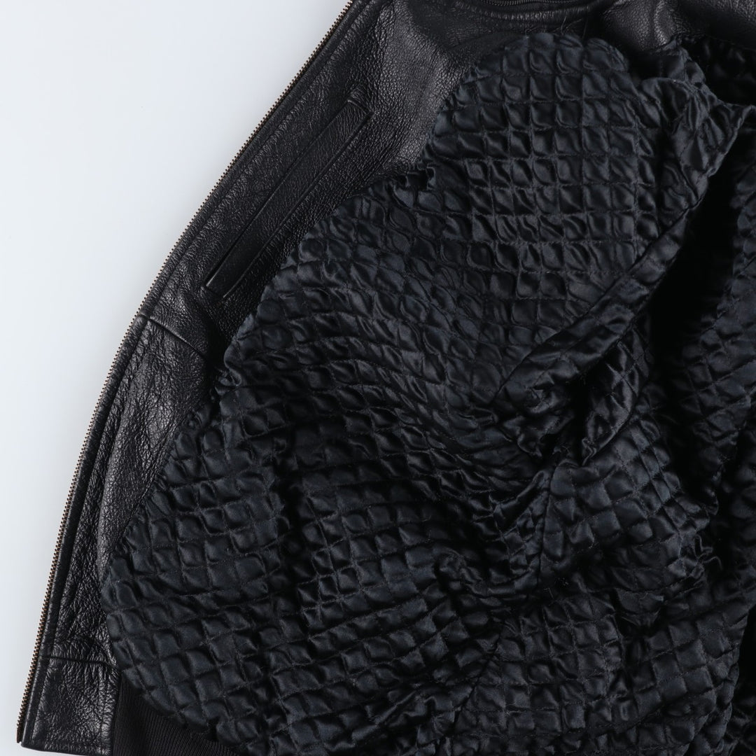 MARIGOT Swing Top Type Leather Blouson, Men's Size L (approx.) genuine leather black type Vintage Second Hand
