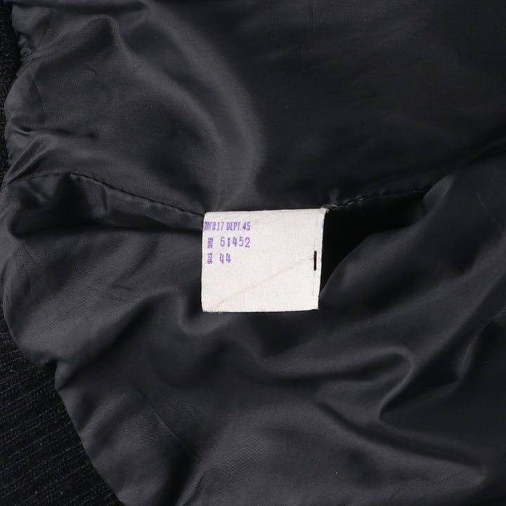 1970'S Sears THE LEARHER SHOP Leather Blouson, Men's Size L (approx.), Vintage genuine leather black type Vintage Second Hand