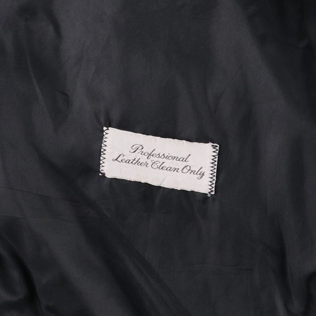 1970'S Sears THE LEARHER SHOP Leather Blouson, Men's Size L (approx.), Vintage genuine leather black type Vintage Second Hand