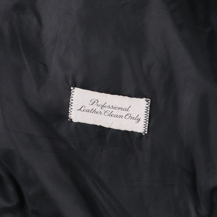 1970'S Sears THE LEARHER SHOP Leather Blouson, Men's Size L (approx.), Vintage genuine leather black type Vintage Second Hand