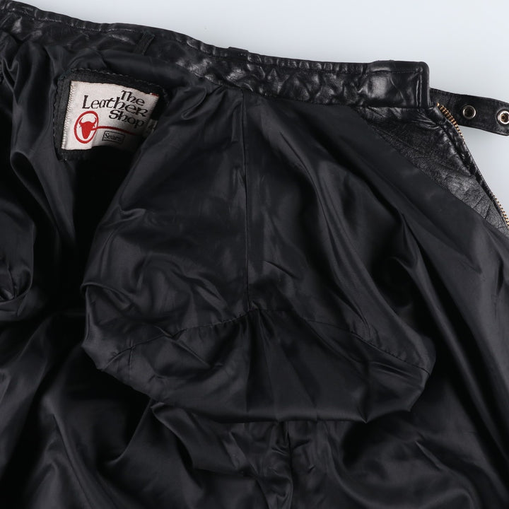 1970'S Sears THE LEARHER SHOP Leather Blouson, Men's Size L (approx.), Vintage genuine leather black type Vintage Second Hand