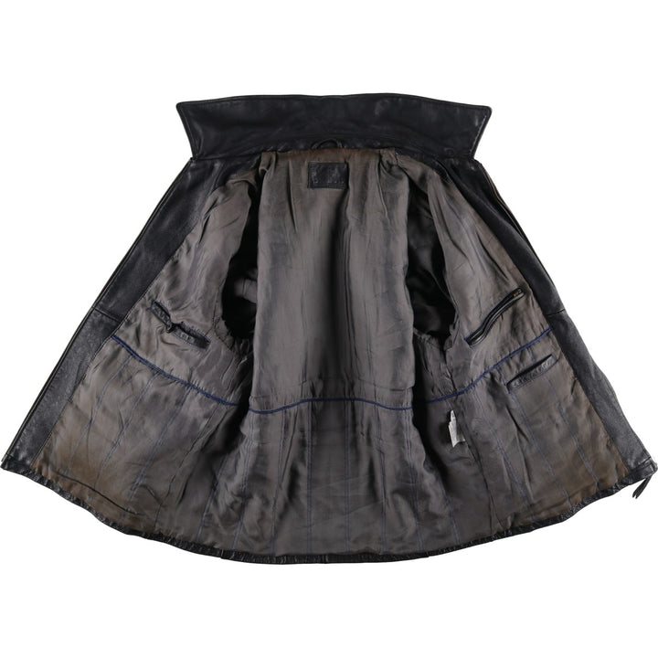 BRICE Swing Top Type Leather Blouson, Men's Size L (approx.) genuine leather black type Vintage Second Hand