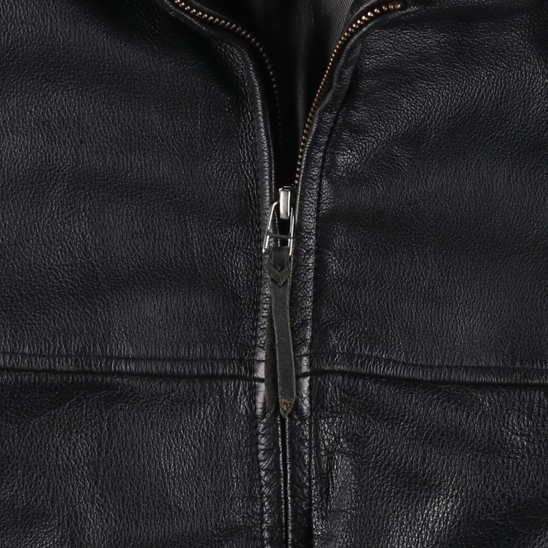 BRICE Swing Top Type Leather Blouson, Men's Size L (approx.) genuine leather black type Vintage Second Hand