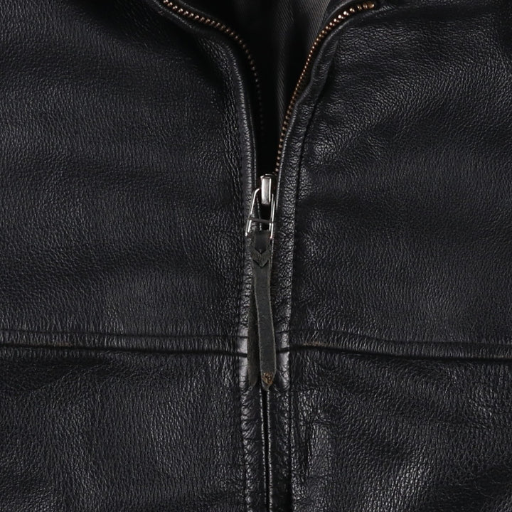 BRICE Swing Top Type Leather Blouson, Men's Size L (approx.) genuine leather black type Vintage Second Hand