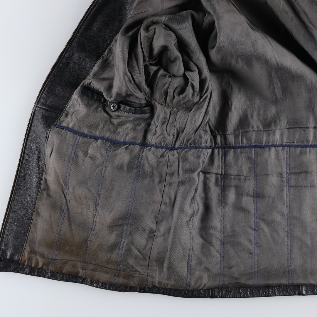 BRICE Swing Top Type Leather Blouson, Men's Size L (approx.) genuine leather black type Vintage Second Hand
