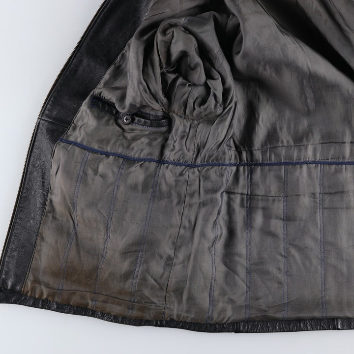 BRICE Swing Top Type Leather Blouson, Men's Size L (approx.) genuine leather black type Vintage Second Hand