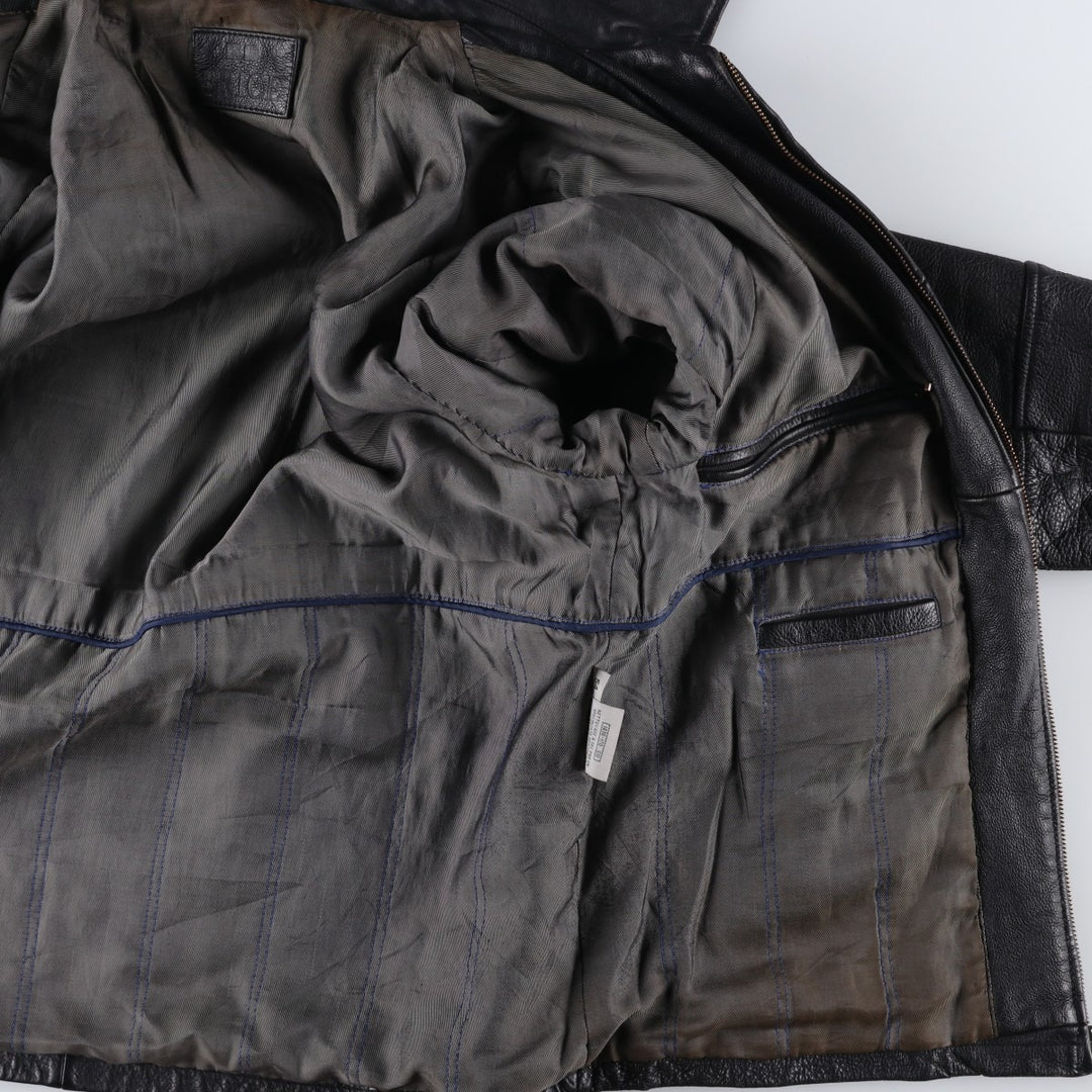 BRICE Swing Top Type Leather Blouson, Men's Size L (approx.) genuine leather black type Vintage Second Hand