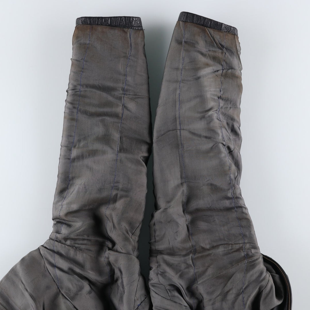 BRICE Swing Top Type Leather Blouson, Men's Size L (approx.) genuine leather black type Vintage Second Hand