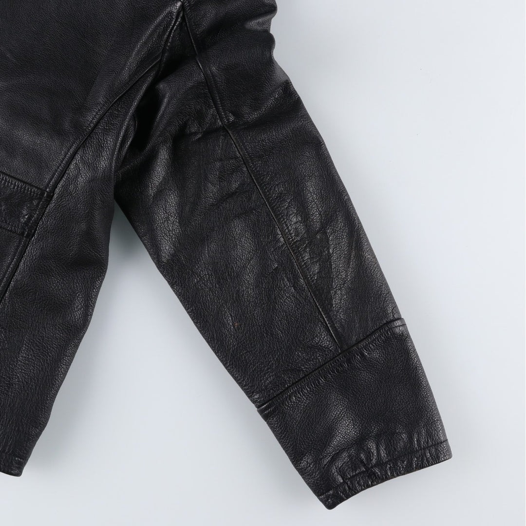 BRICE Swing Top Type Leather Blouson, Men's Size L (approx.) genuine leather black type Vintage Second Hand