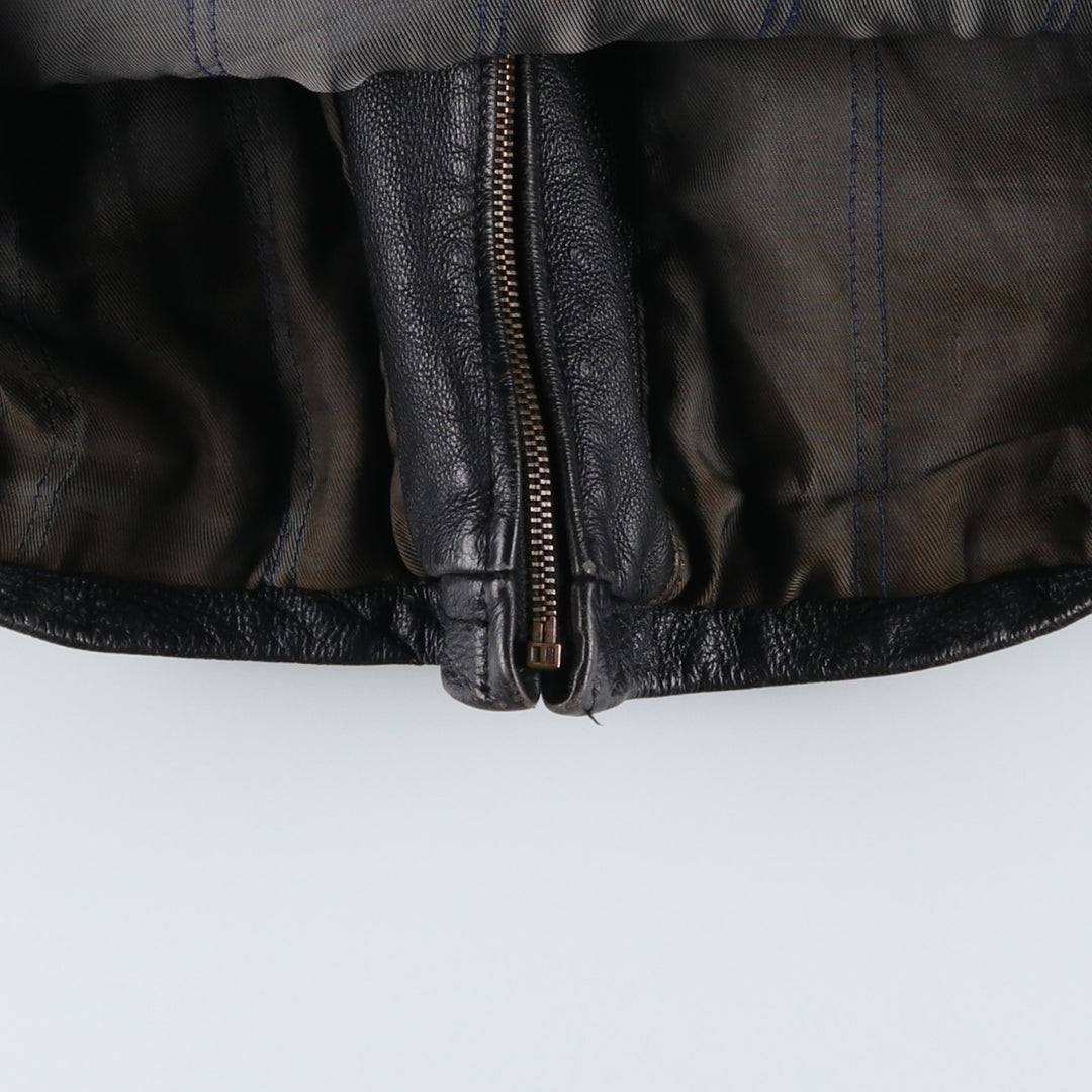 BRICE Swing Top Type Leather Blouson, Men's Size L (approx.) genuine leather black type Vintage Second Hand