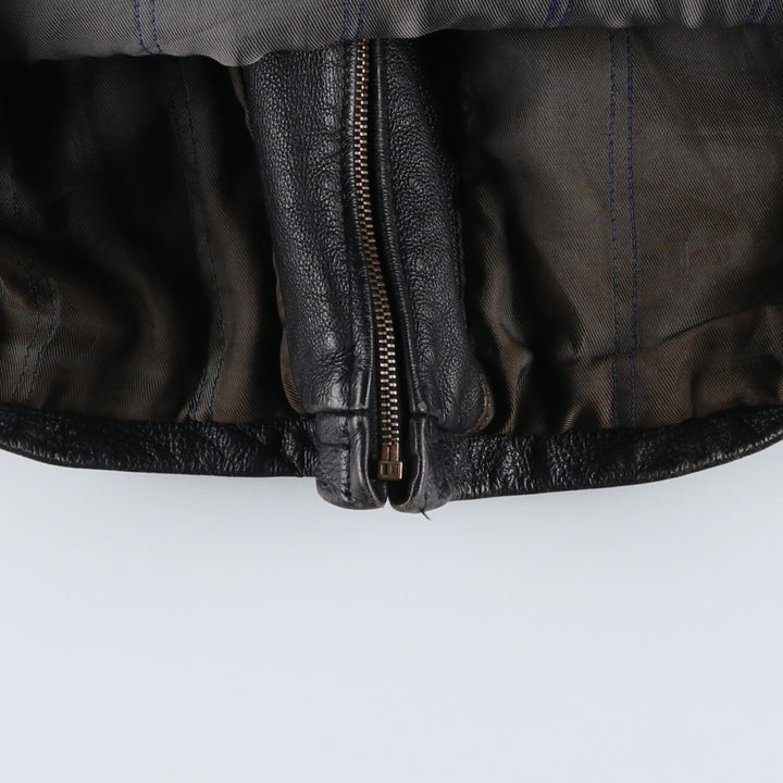 BRICE Swing Top Type Leather Blouson, Men's Size L (approx.) genuine leather black type Vintage Second Hand