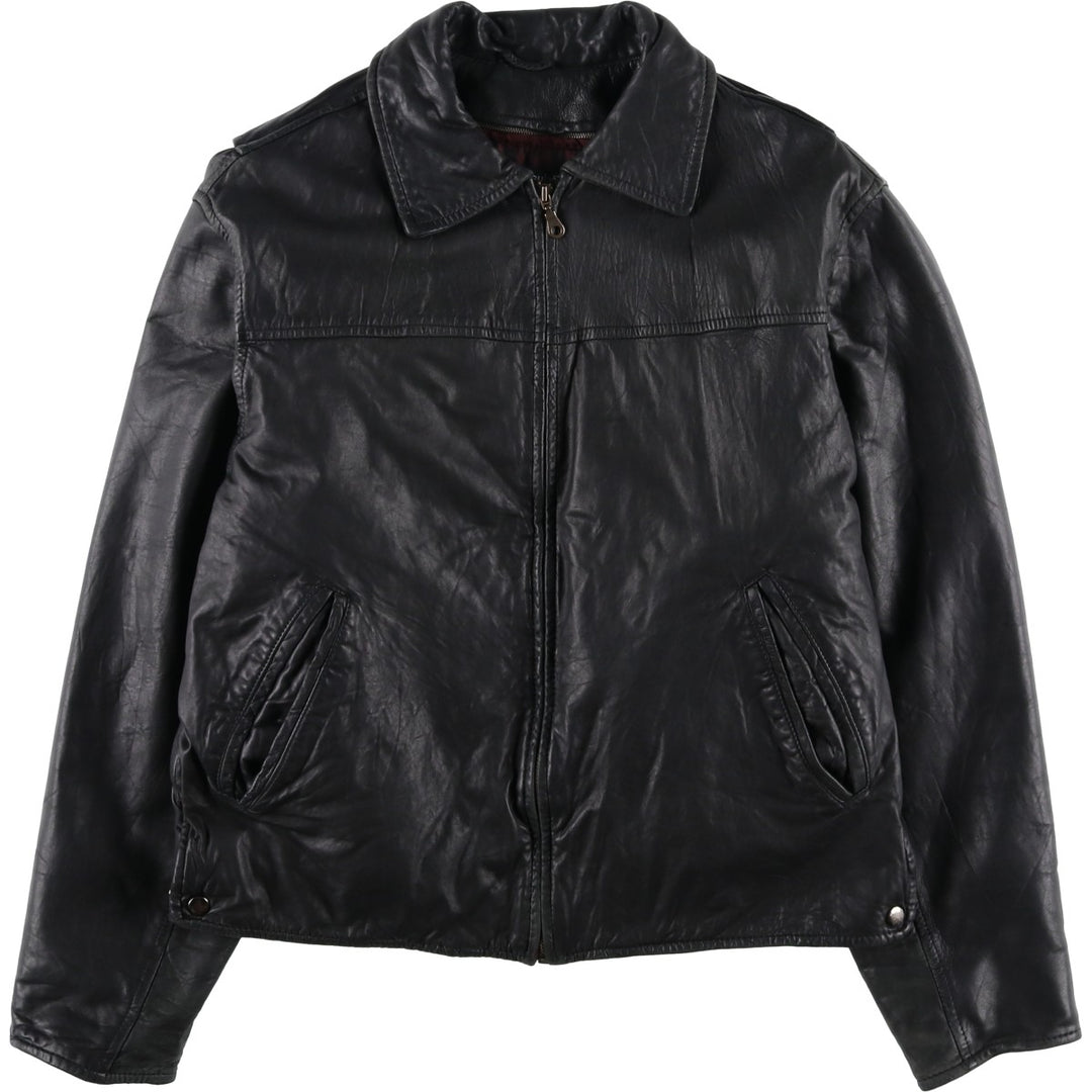 Wilson's Leather Swing Top Type Padded Leather Blouson, Men's Size S (approx.) genuine leather black type Vintage Second Hand