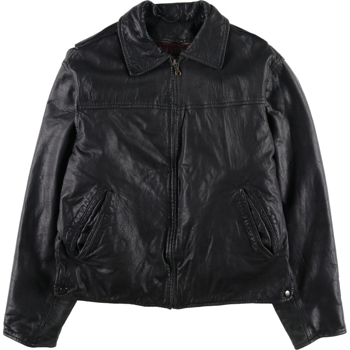 Wilson's Leather Swing Top Type Padded Leather Blouson, Men's Size S (approx.) genuine leather black type Vintage Second Hand