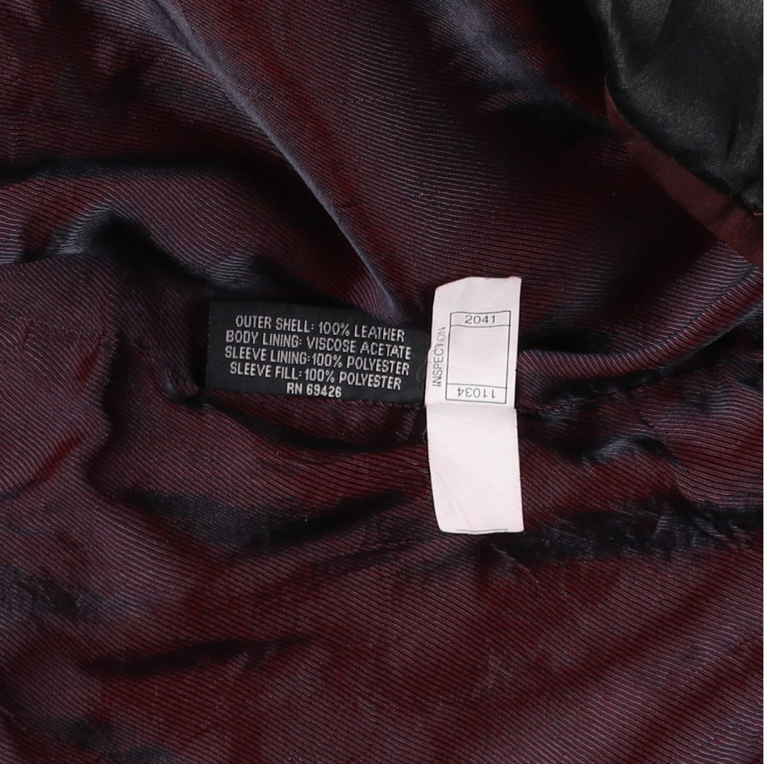 Wilson's Leather Swing Top Type Padded Leather Blouson, Men's Size S (approx.) genuine leather black type Vintage Second Hand
