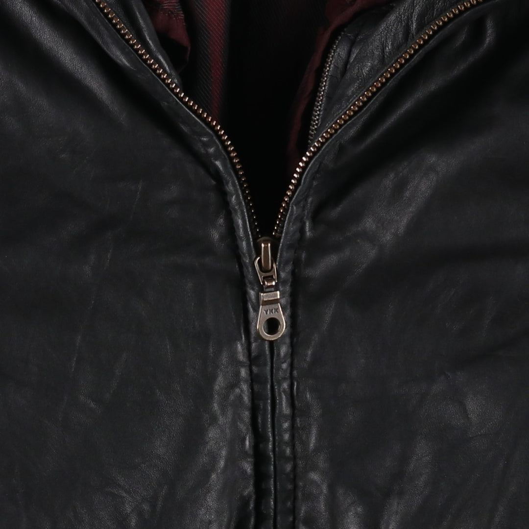 Wilson's Leather Swing Top Type Padded Leather Blouson, Men's Size S (approx.) genuine leather black type Vintage Second Hand