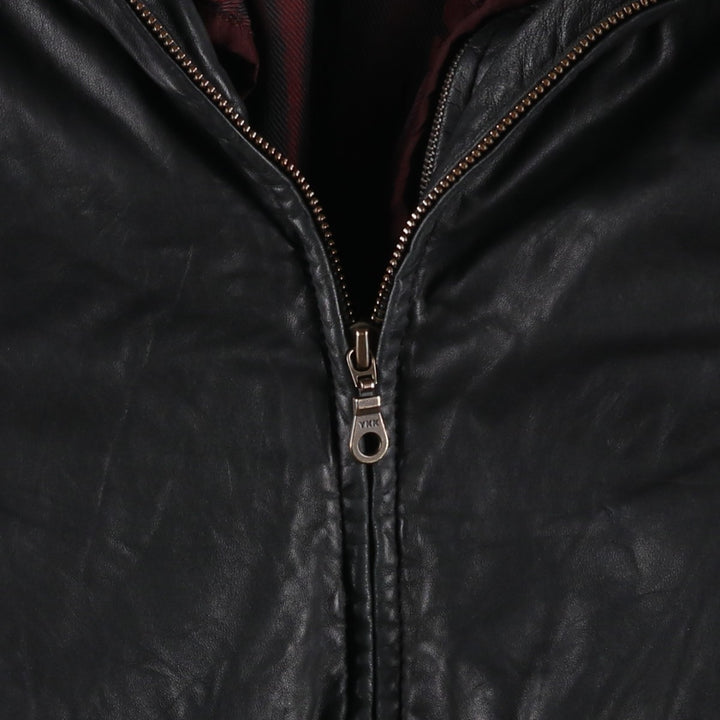 Wilson's Leather Swing Top Type Padded Leather Blouson, Men's Size S (approx.) genuine leather black type Vintage Second Hand