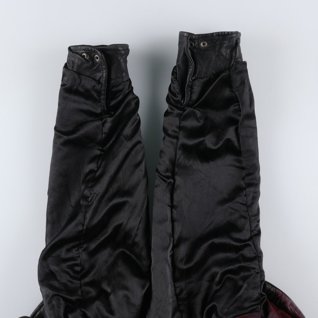 Wilson's Leather Swing Top Type Padded Leather Blouson, Men's Size S (approx.) genuine leather black type Vintage Second Hand