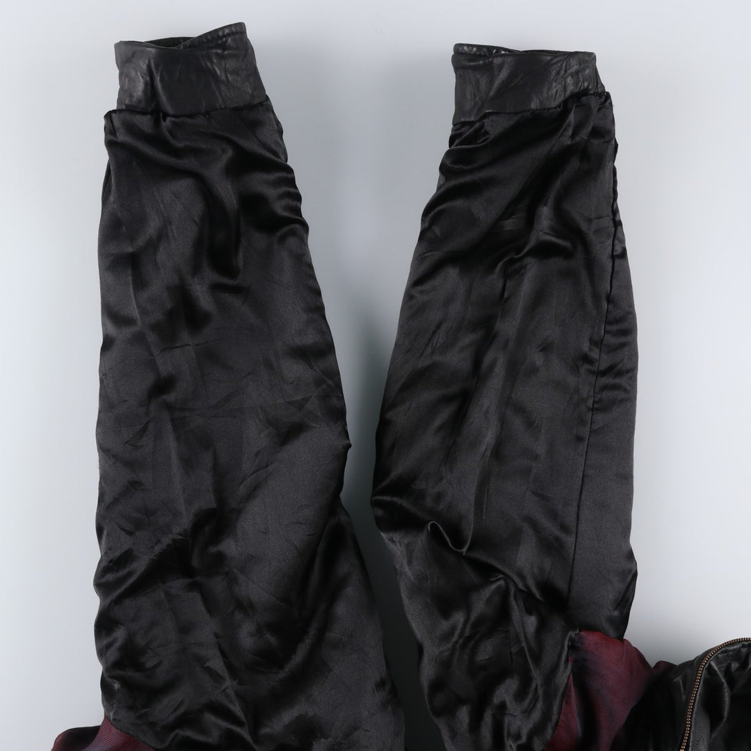 Wilson's Leather Swing Top Type Padded Leather Blouson, Men's Size S (approx.) genuine leather black type Vintage Second Hand