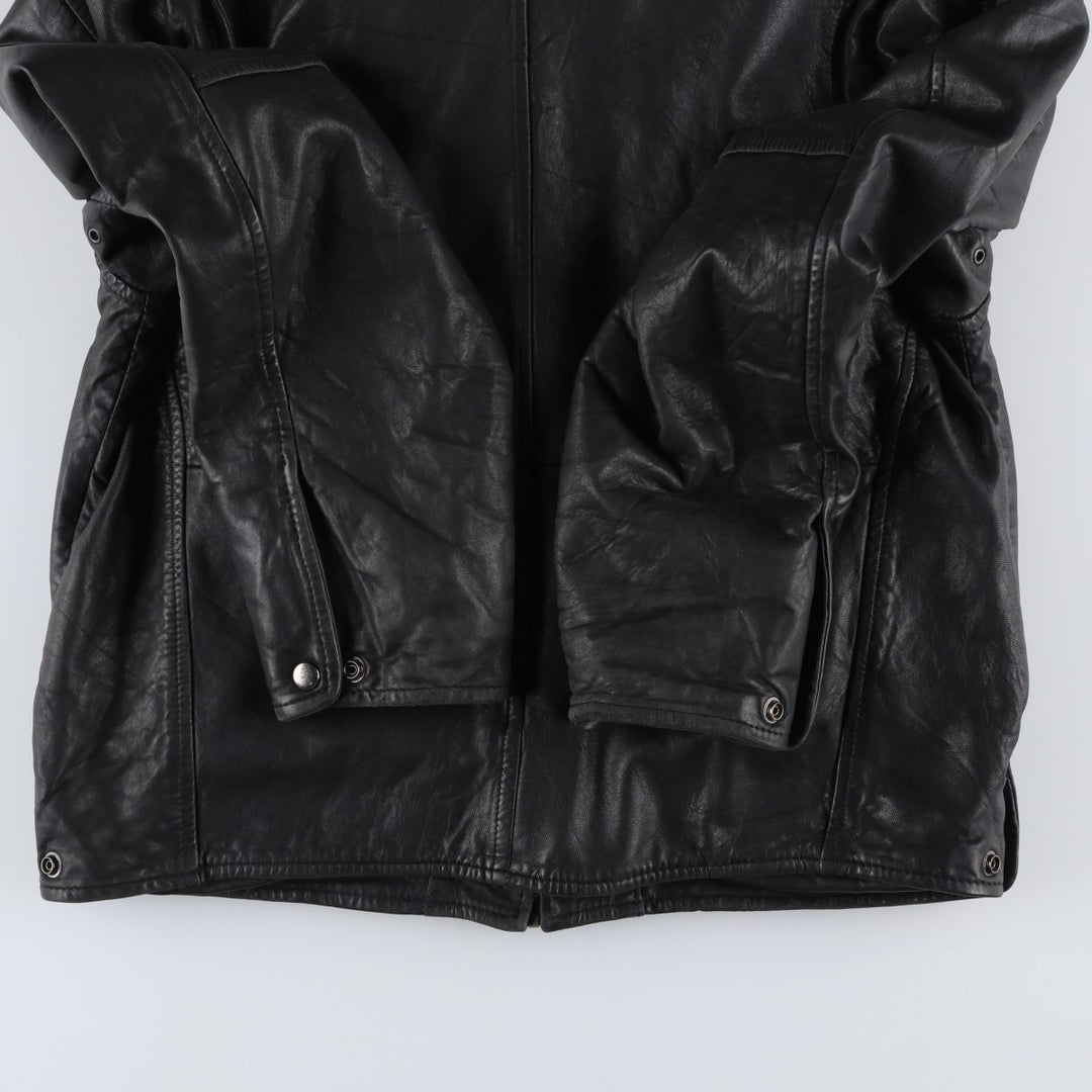 Wilson's Leather Swing Top Type Padded Leather Blouson, Men's Size S (approx.) genuine leather black type Vintage Second Hand