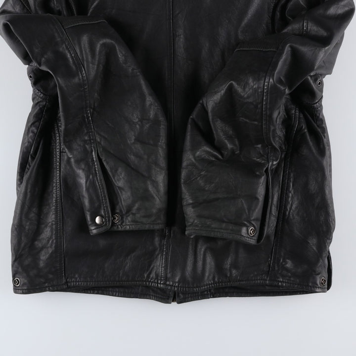 Wilson's Leather Swing Top Type Padded Leather Blouson, Men's Size S (approx.) genuine leather black type Vintage Second Hand