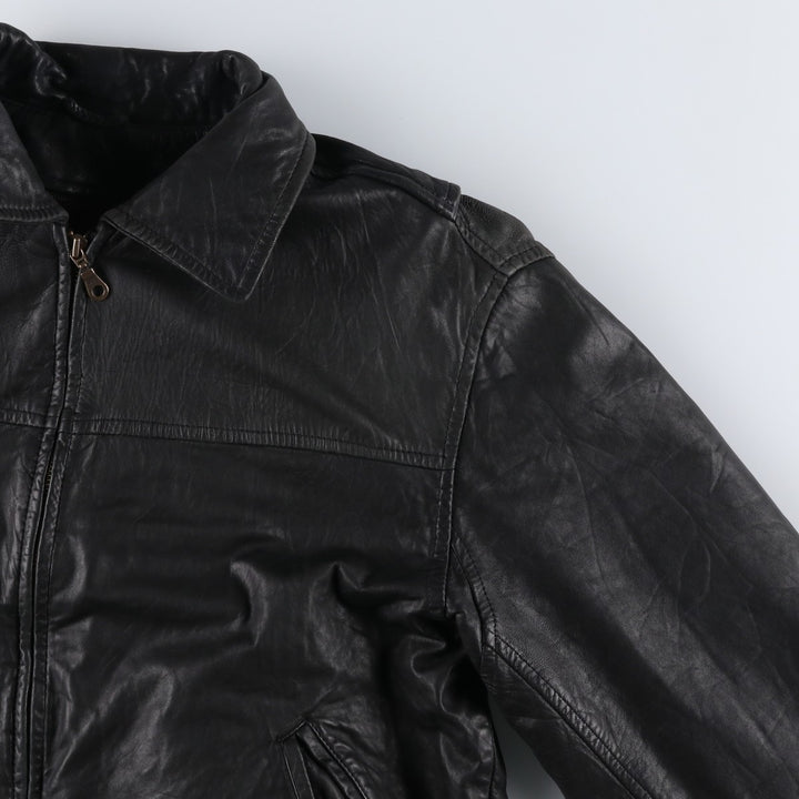 Wilson's Leather Swing Top Type Padded Leather Blouson, Men's Size S (approx.) genuine leather black type Vintage Second Hand