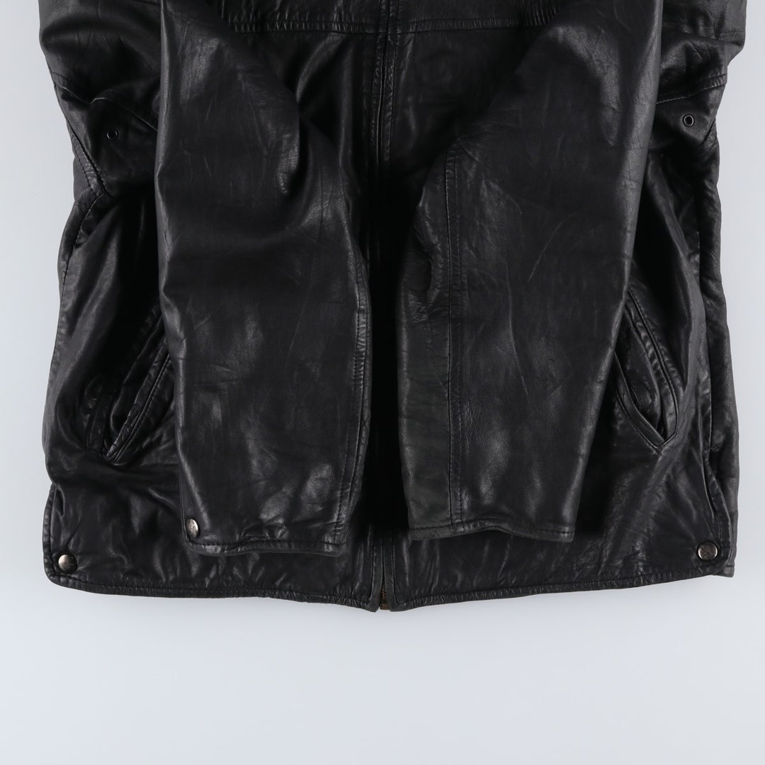 Wilson's Leather Swing Top Type Padded Leather Blouson, Men's Size S (approx.) genuine leather black type Vintage Second Hand