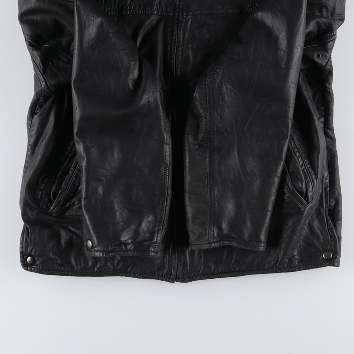 Wilson's Leather Swing Top Type Padded Leather Blouson, Men's Size S (approx.) genuine leather black type Vintage Second Hand