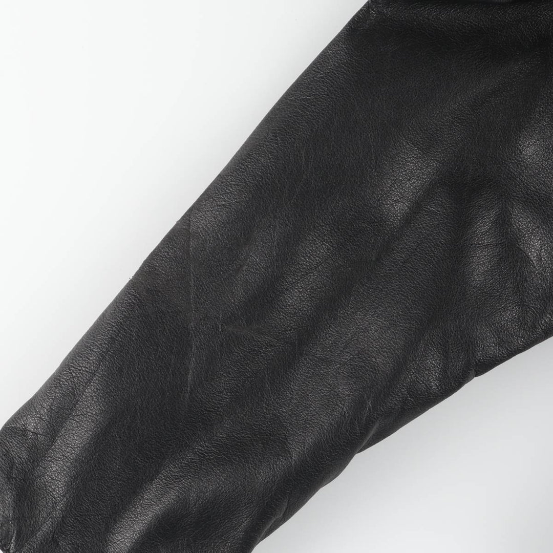Dockers Swing Top Padded Leather Blouson, Men's XL genuine leather black type Vintage Second Hand