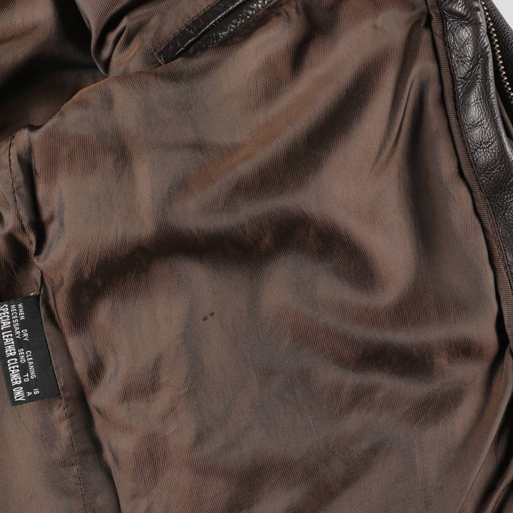 Wilson's Leather Padded Leather Sports Jacket, Men's Size L (approx.) genuine leather brown type Vintage Second Hand