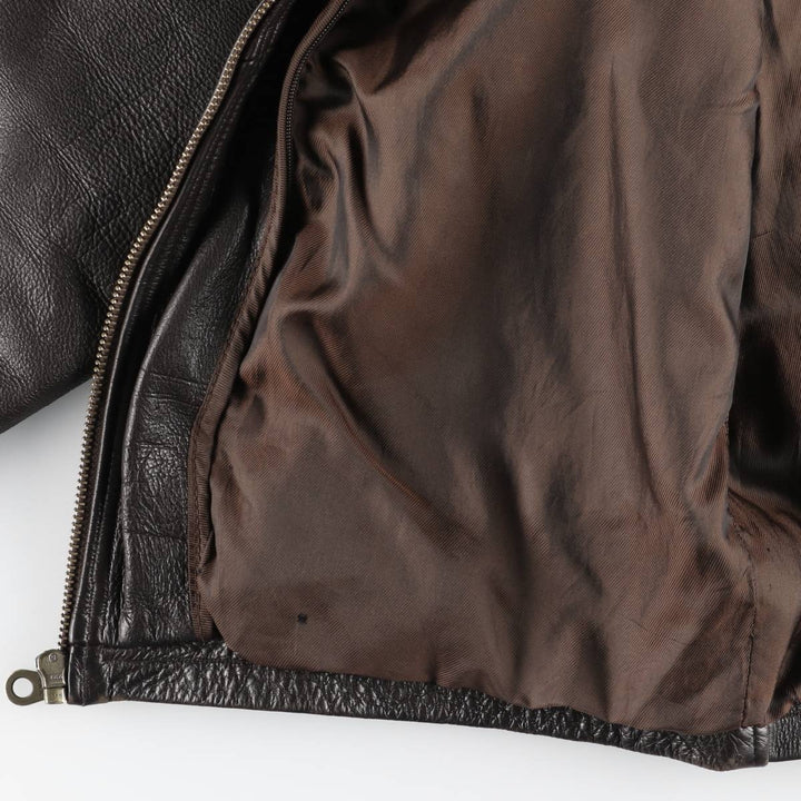 Wilson's Leather Padded Leather Sports Jacket, Men's Size L (approx.) genuine leather brown type Vintage Second Hand